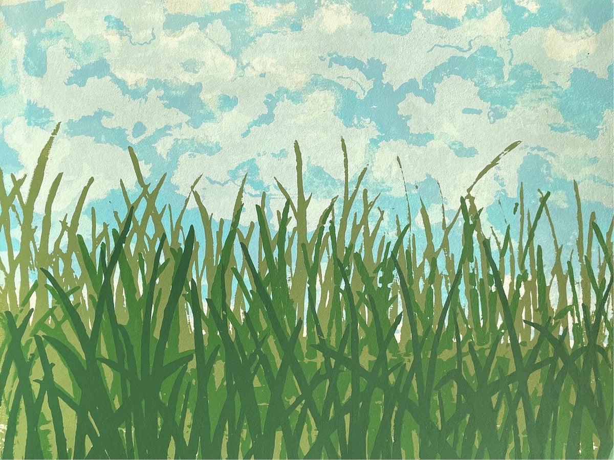 Grass Limited Edition silkscreen print 11x14"- Original Handprinted