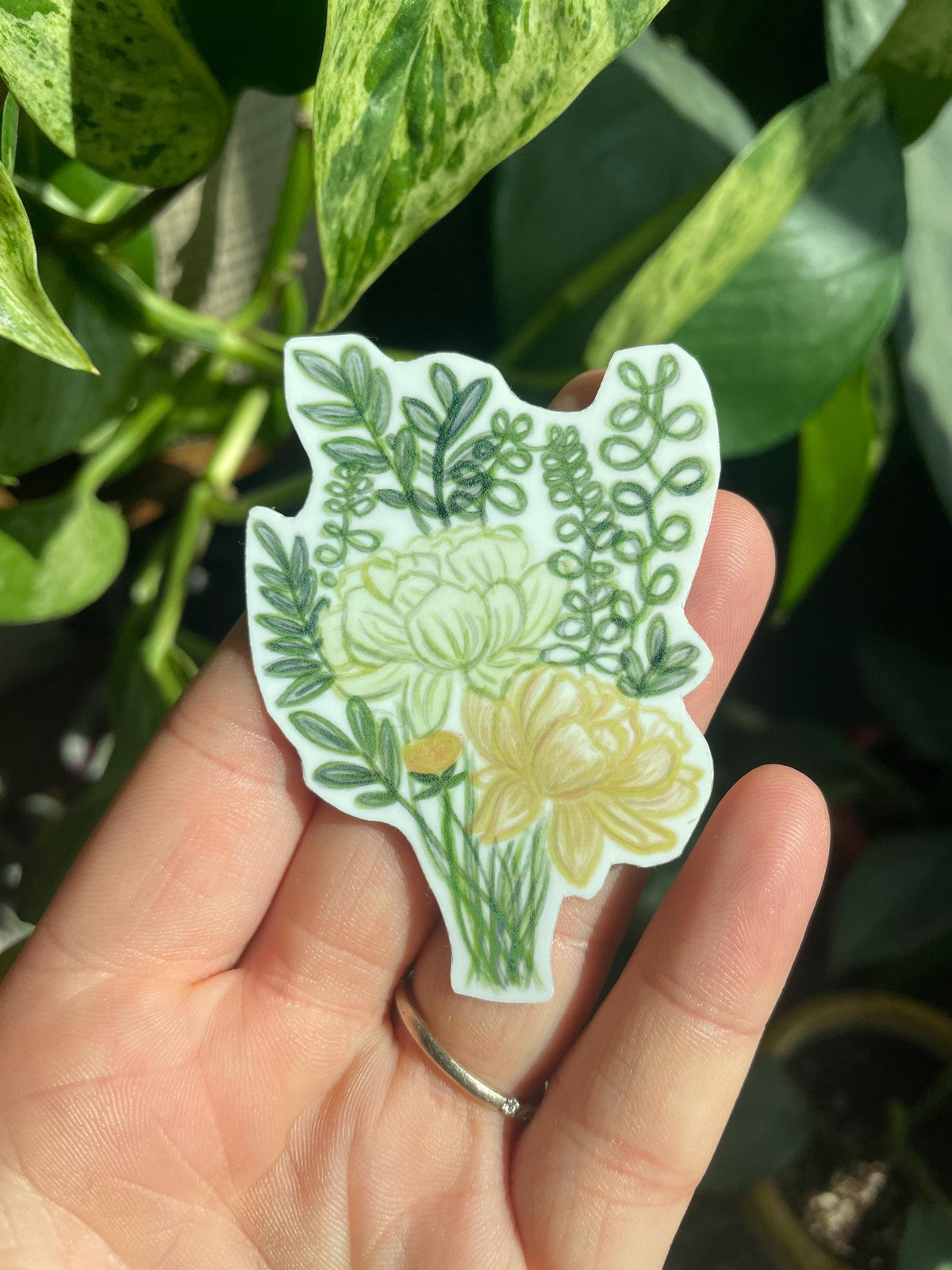 Flower Bouquet small Handmade Sticker