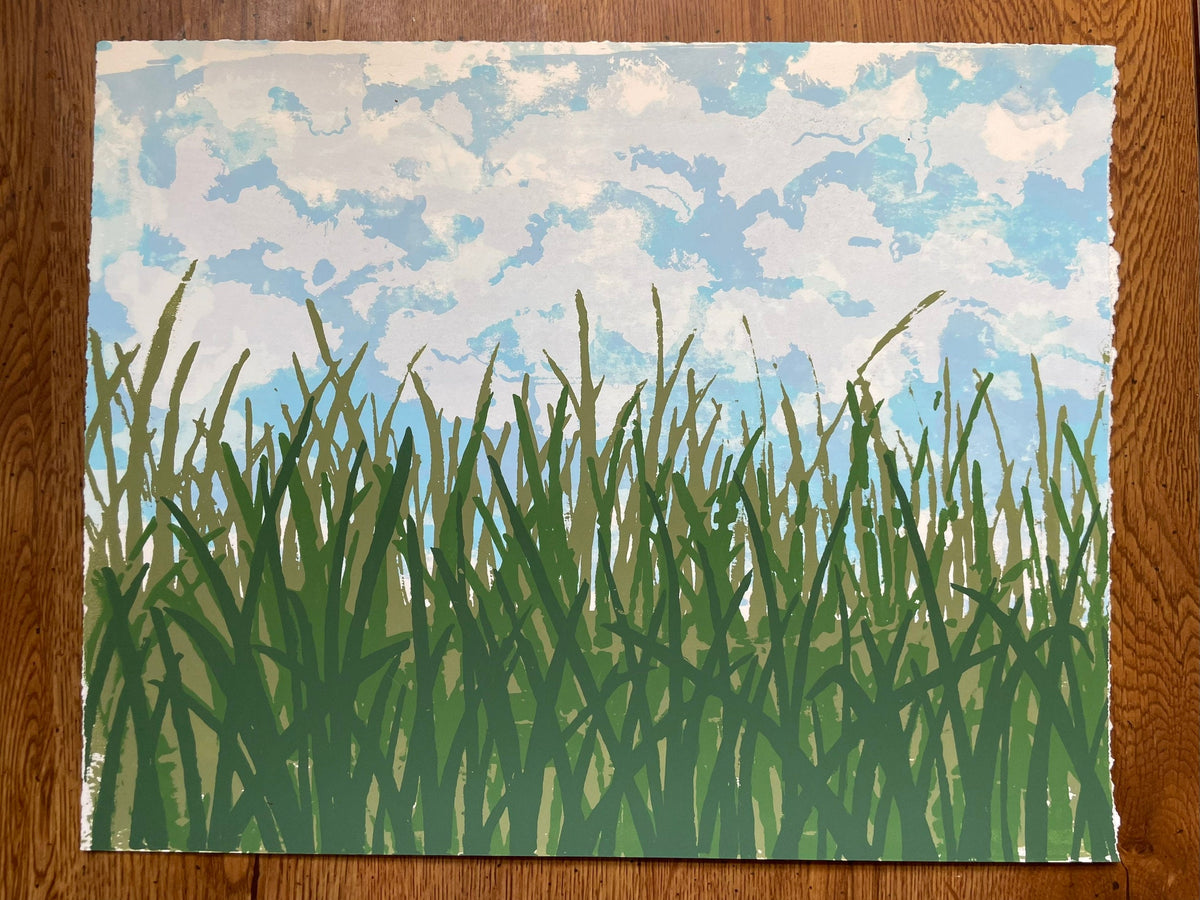 Grass Limited Edition silkscreen print 11x14"- Original Handprinted